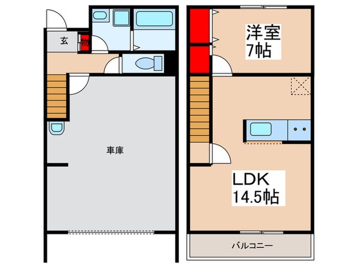 仮)ガレージハウス久喜青毛の間取り図