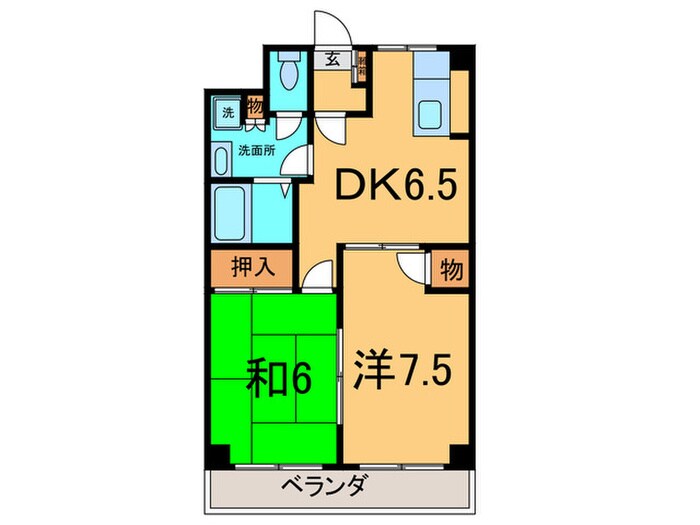 エスポワ－ル野川の間取り図