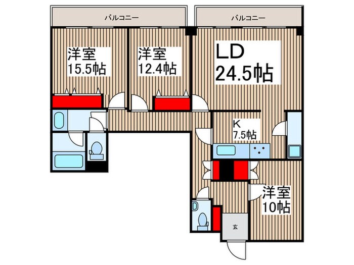 トーカンマンション南青山(103)の間取り図