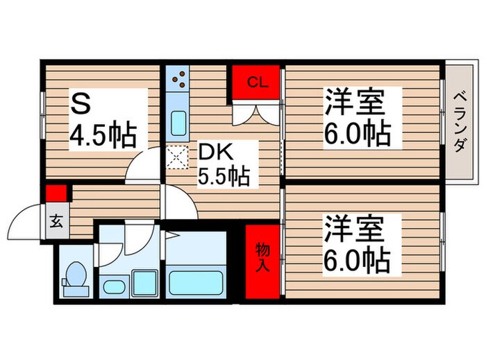ロイヤルプラザ高砂（107）の間取り図