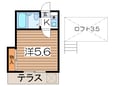 レオパレス衣笠第６の間取図