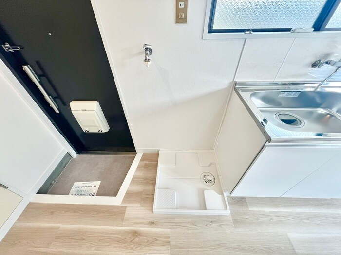 北軽井沢ハイツの洗濯機置場