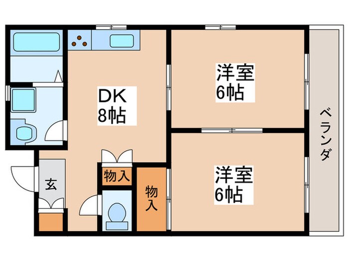 カーサヴェルデ(201)の間取り図