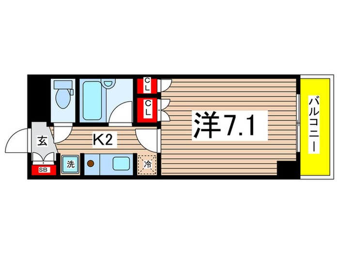 ｴｺﾛｼﾞ-東陽町ﾌﾟﾛｾﾝﾁｭﾘ-の間取り図
