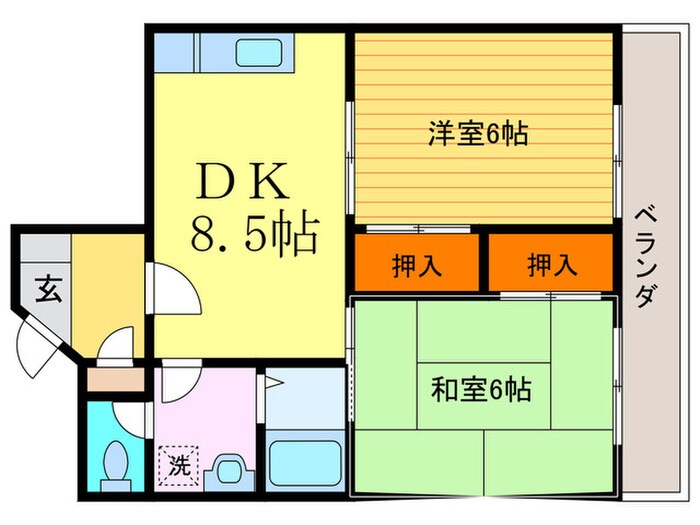 メゾンドール東条の間取り図