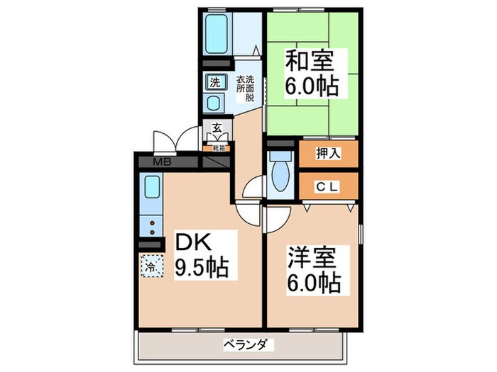 ピーチハイツ上町の間取り図