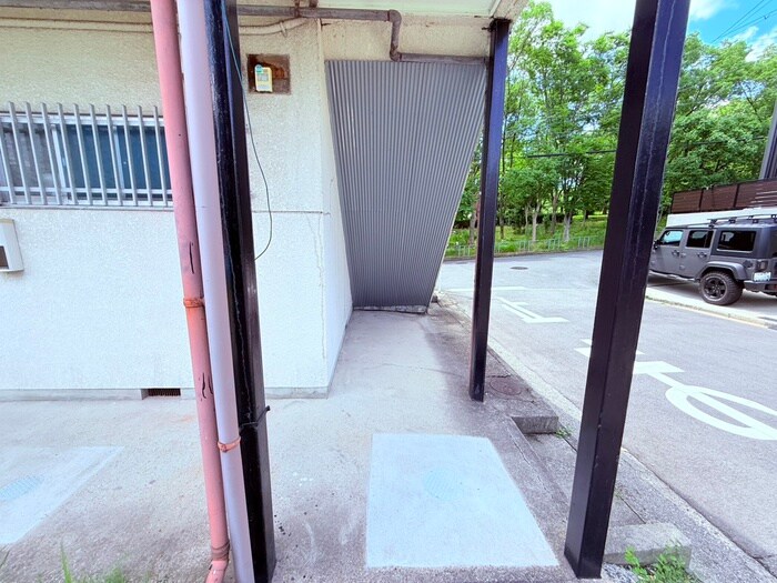 明光ハイツの駐輪場