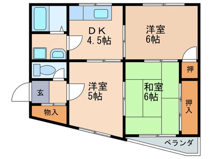 永井マンションの間取り図