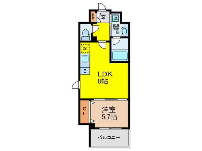 オルフェア鶴ヶ丘駅前の間取り図