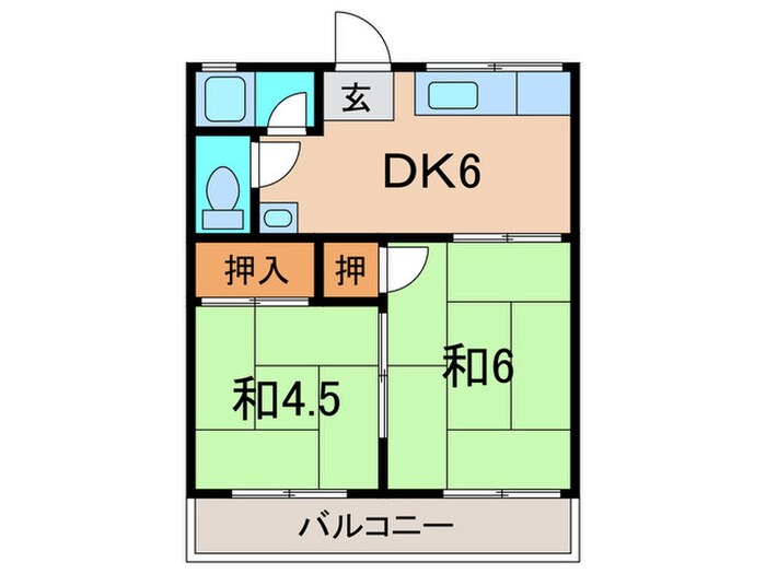 福和ハイツの間取り図