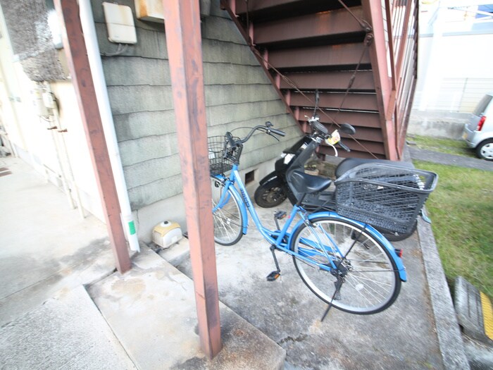 福和ハイツの駐輪場