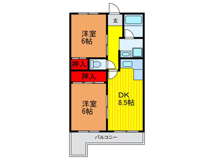 グランドヒル水橋の間取り図