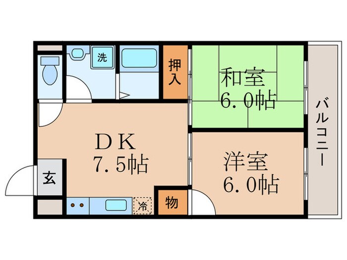 沢町ハイツの間取り図