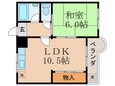 野色マンションの間取図