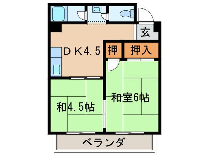 マンション藤の間取り図