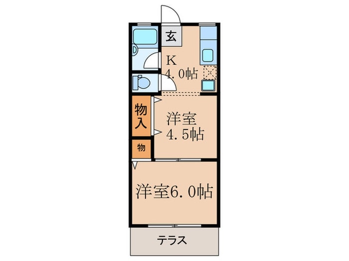 寺田ガ－デンハイツ１番館の間取り図