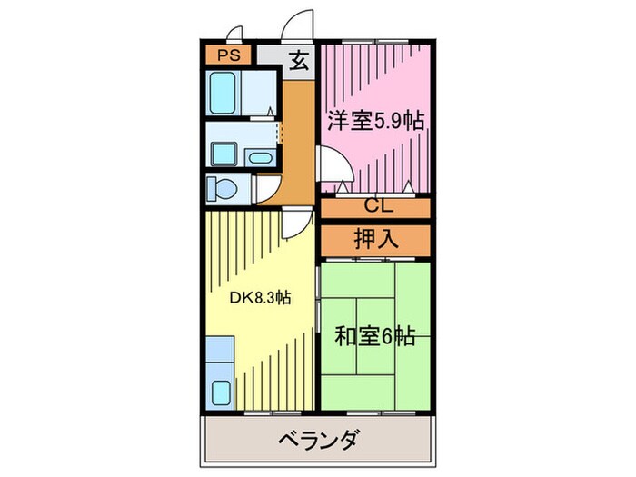 グランディアミ・アモ－レ南塚口の間取り図