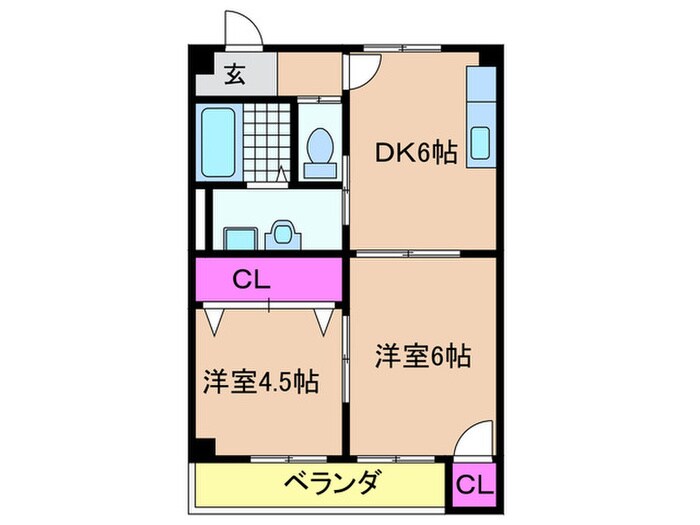 コーポヒロセの間取り図