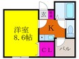千里丘コ－ポの間取図