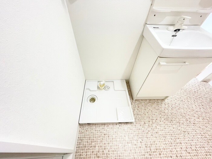 望月コーポの洗濯機置場