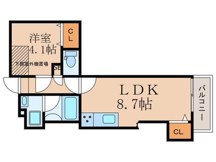 インサイトルポ山科小野の間取り図