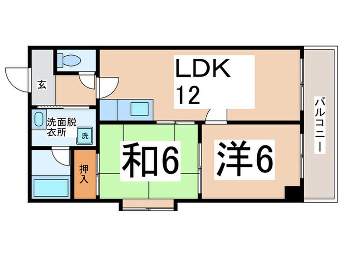 ロイヤルハイツ土佐堀の間取り図