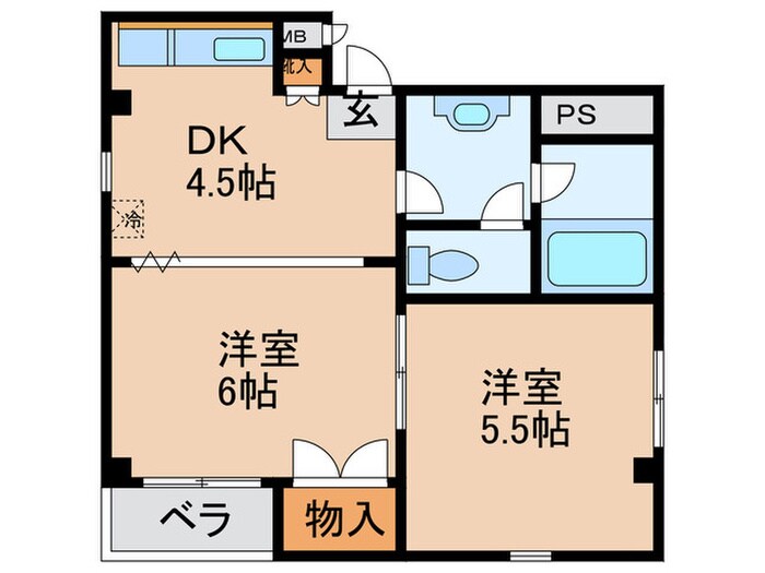 メゾンパシフィック三津屋の間取り図