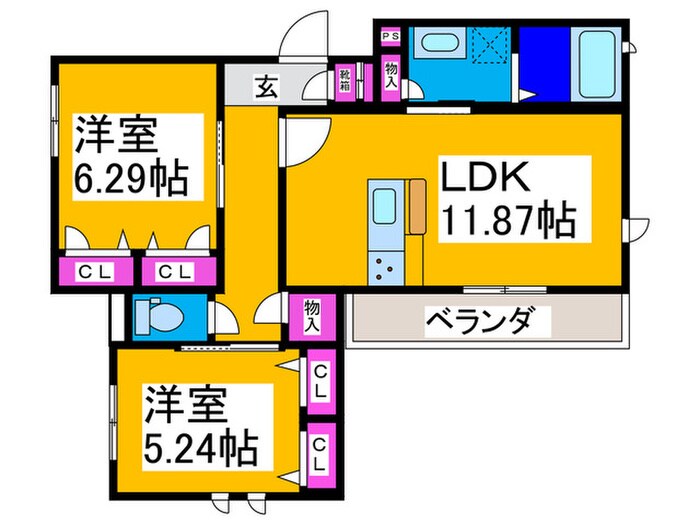 シャ－メゾン菊の間取り図