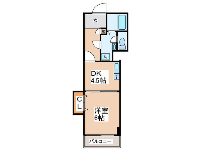 西道頓堀ハイツＢ棟の間取り図