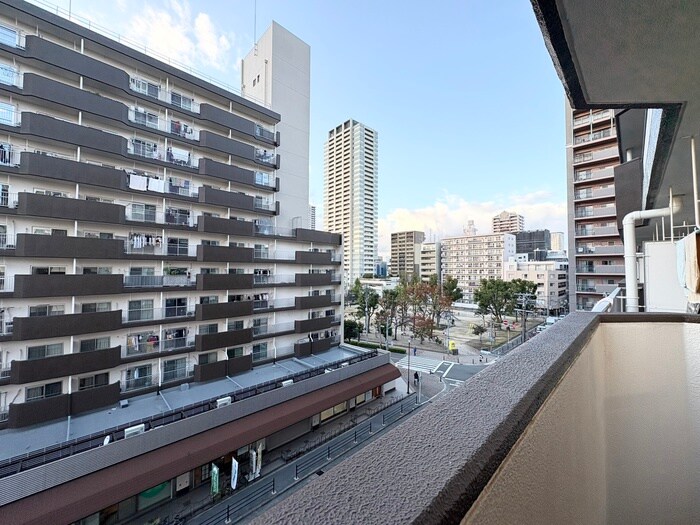 西道頓堀ハイツＢ棟の室内からの展望