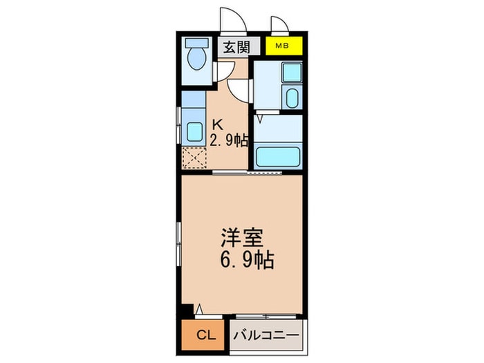 クィーンズコート天満の間取り図