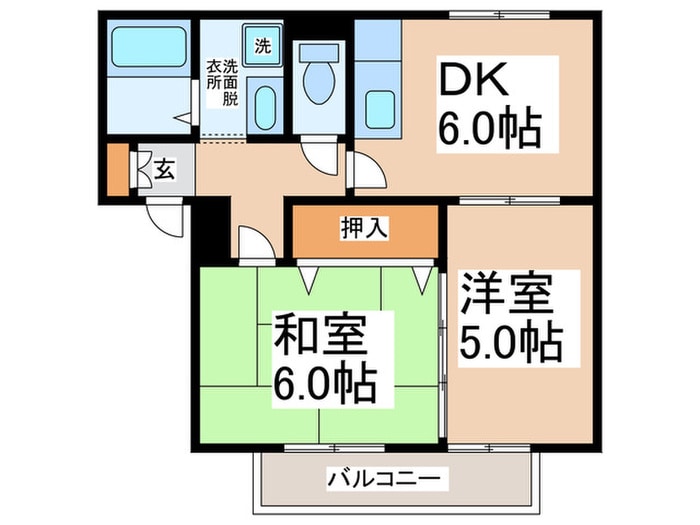コスモハイツの間取り図
