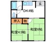 野口文化西棟の間取図