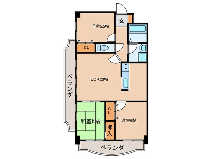 グランプラス西島の間取り図