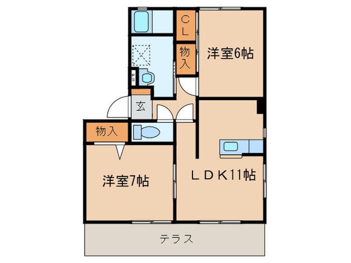 ハイムフロ－ラの間取り図