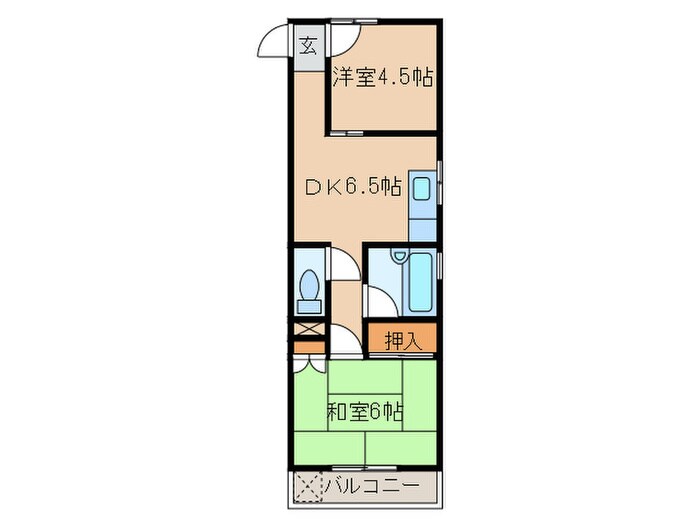 鎌田マンションの間取り図
