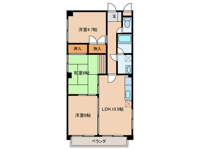 アサヒビルの間取図