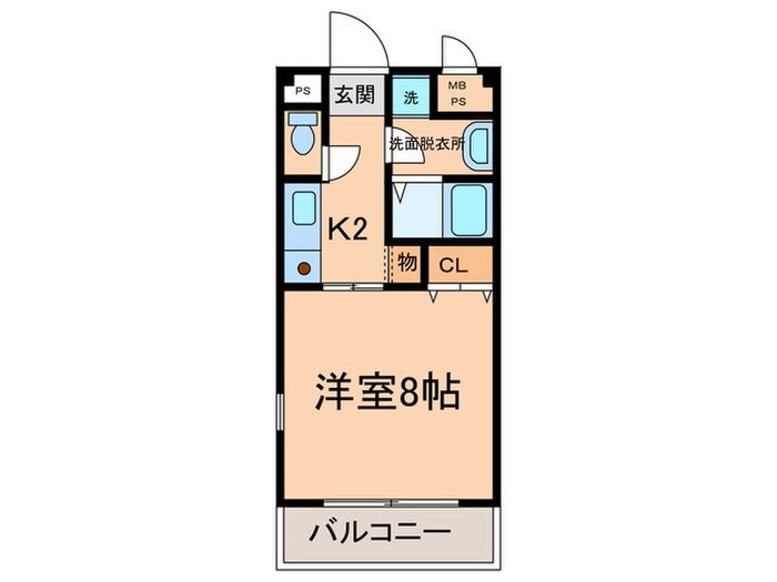 カルチュア　二ツ坂の間取り図