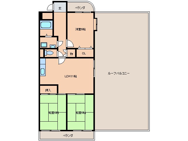 グランド－ル水附の間取り図