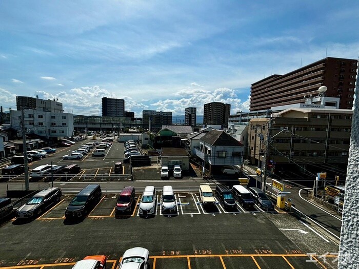 宮市アパートの室内からの展望