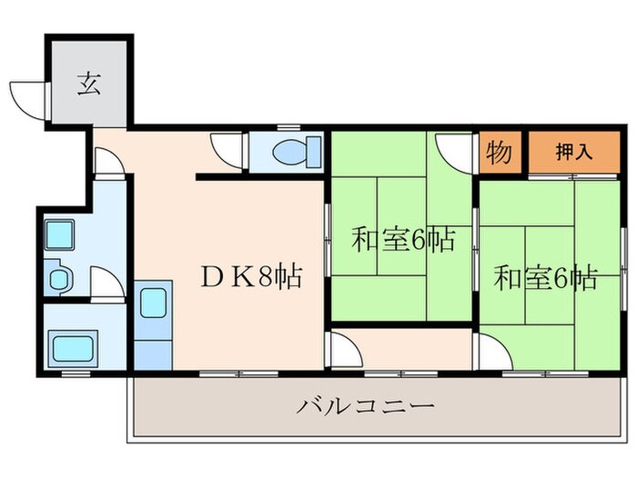 フルハウス天神の間取り図