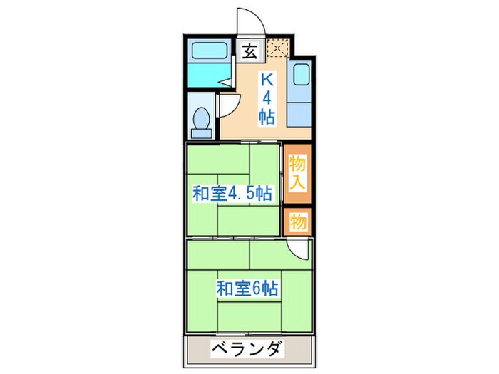 阿部コ－ポの間取り図