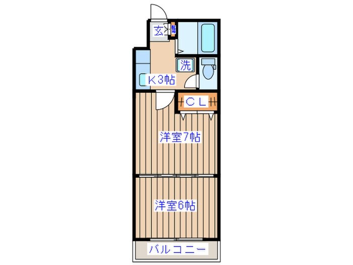 イ－グルハイツ宮町の間取り図