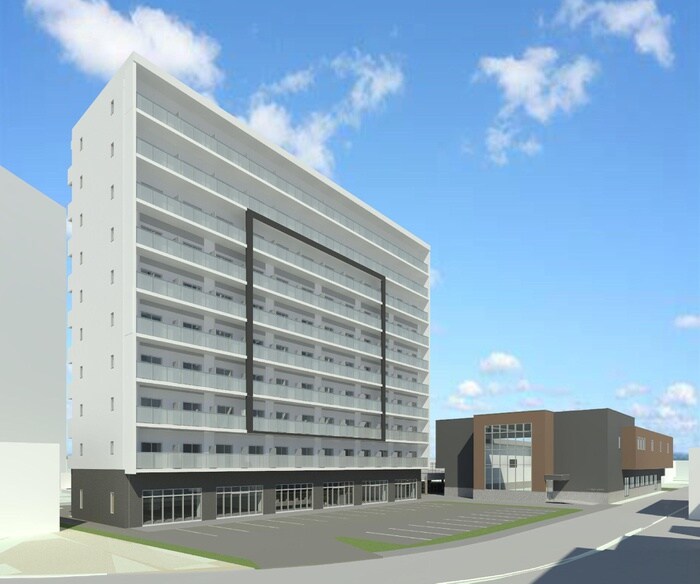 仮）北上駅西口賃貸マンションの完成予想図