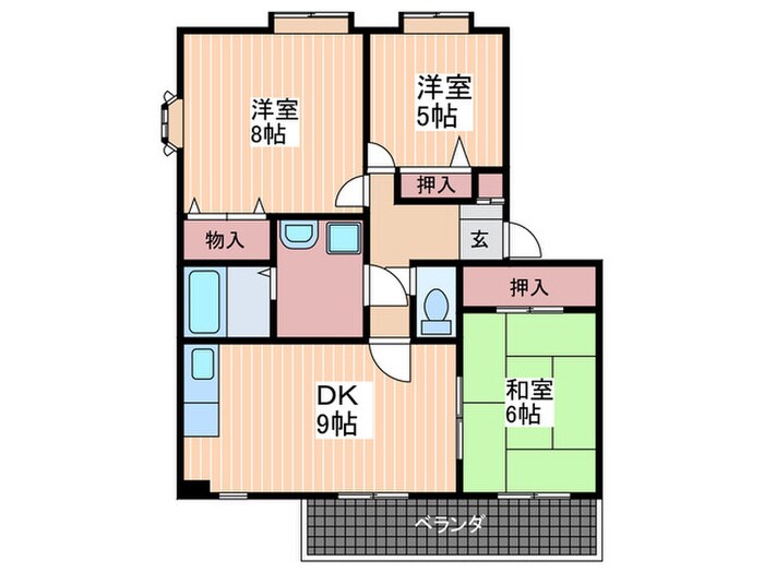カルムハイツＭの間取り図