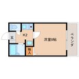近鉄難波線・奈良線 学園前駅 2階建 築28年の間取図