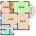 近鉄難波線・奈良線 学園前駅 2階建 築31年の間取図
