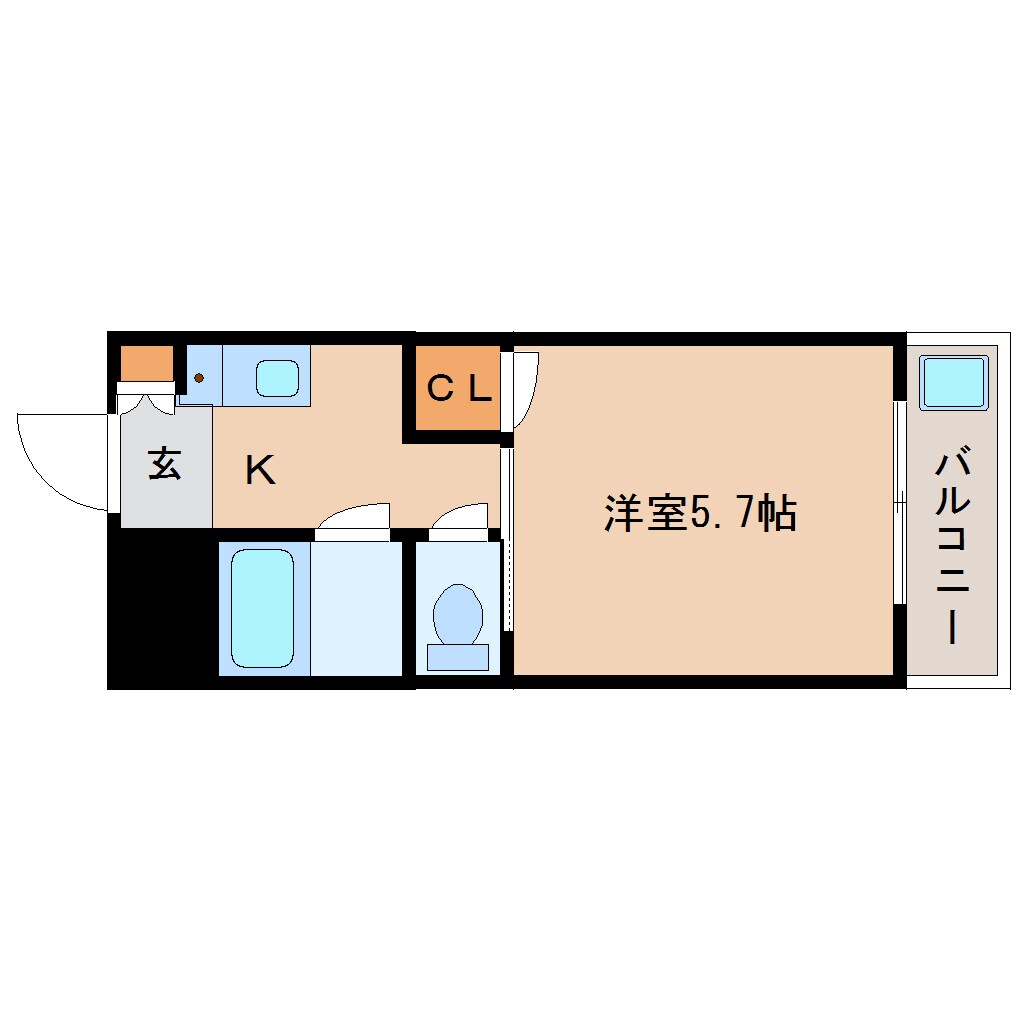 富雄駅 徒歩4分 2階の間取り図