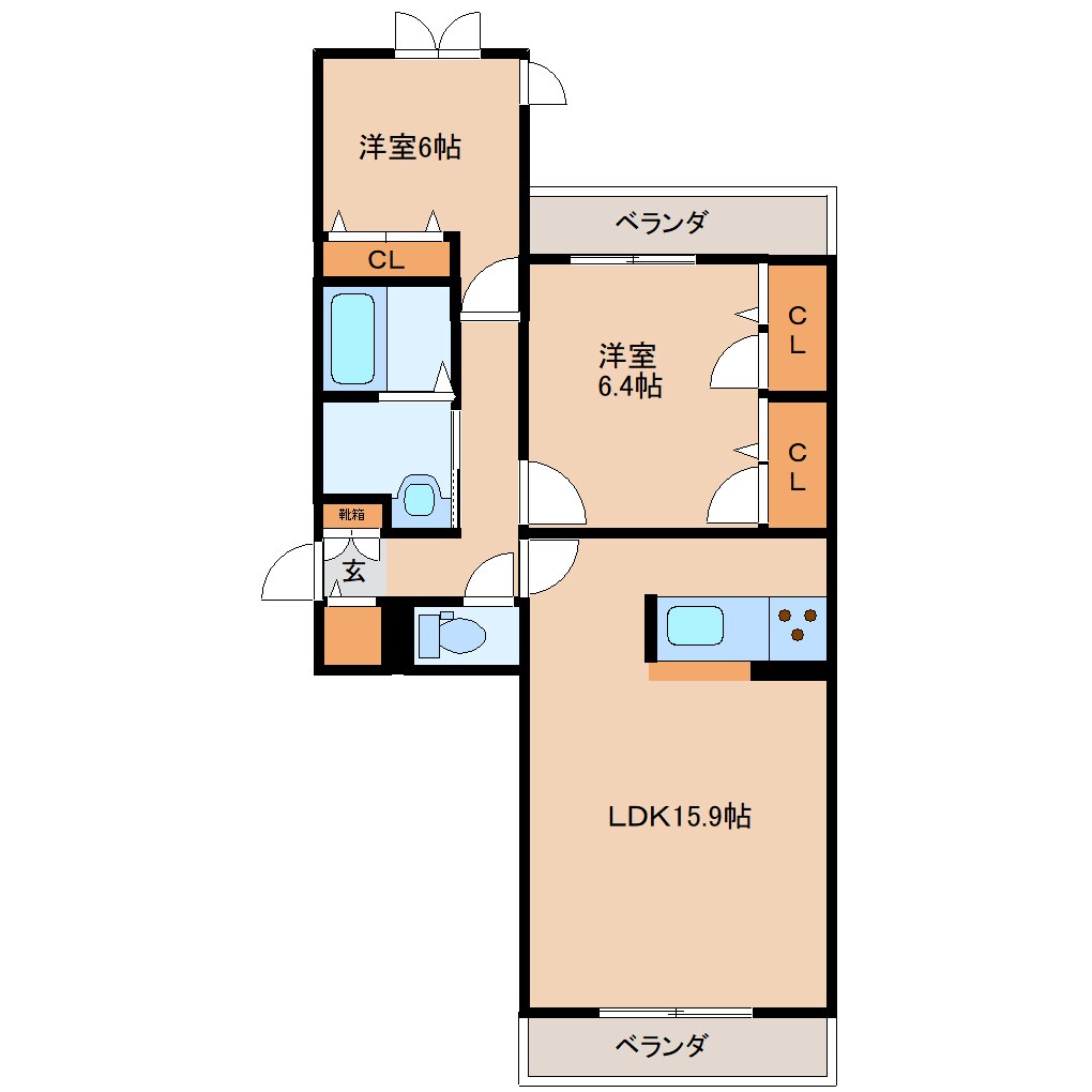 近鉄奈良駅 バス15分　梅美台5丁目下車：停歩1分 2階の間取り図