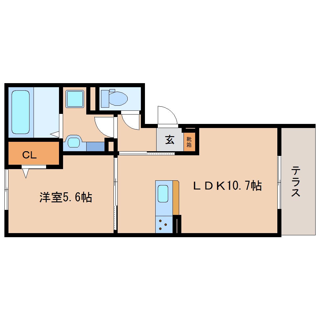 木津駅 徒歩9分 1階の間取り図